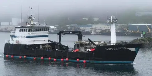 Live real-time iconic ship tracking of Lady Alaska from Deadliest Catch (TV)