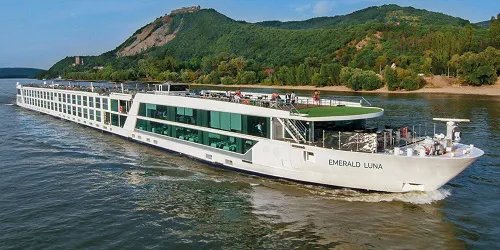 Live real-time river cruise ship tracking of Emerald Luna from Emerald Cruises