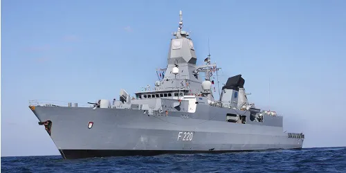 Live real-time tracking of military frigate Hamburg from the German Navy