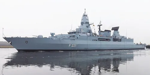 Live real-time military ship tracking of Hessen from German Navy