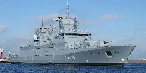 Live real-time tracking of military frigate Sachsen-Anhalt from the German Navy