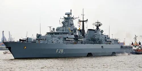 Live real-time tracking of military frigate Schleswig-Holstein from the German Navy