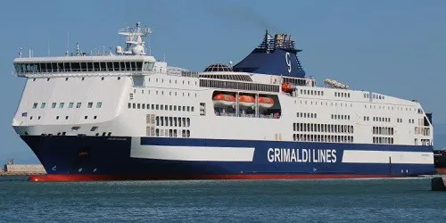 Live real-time cruise ferry tracking of Cruise Bonaria from Grimaldi Lines