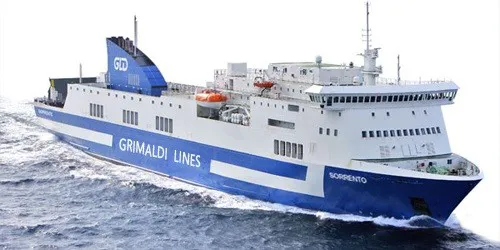 Live real-time cruise ferry tracking of Sorrento from Grimaldi Lines