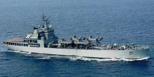 Live real-time military ship tracking of INS Airavat from Indian Navy