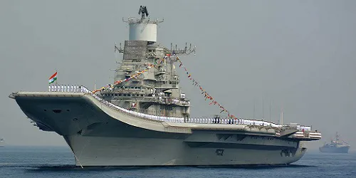 Live real-time tracking of military aircraft carrier INS Vikramaditya from the Indian Navy