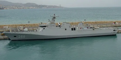 Live real-time tracking of military corvette KRI Sultan Hasanuddin from the Indonesian Navy