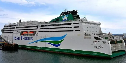 Live real-time cruise ferry tracking of W. B. Yeats from Irish Ferries