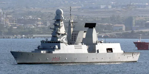 Live real-time tracking of military destroyer Andrea Doria from the Italian Navy