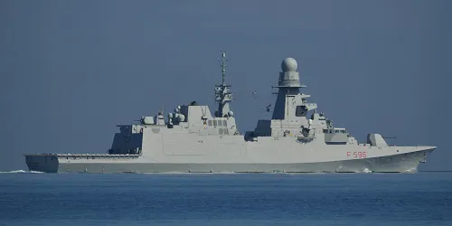 Live real-time tracking of military frigate Federico Martinengo from the Italian Navy