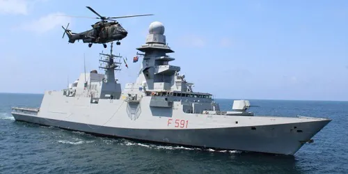 Live real-time tracking of military frigate Virginio Fasan from the Italian Navy
