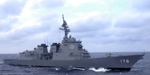 Live real-time military ship tracking of JS Ashigara from Japan Maritime Self-Defense Force
