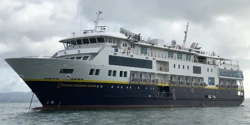 Live real-time ocean cruise ship tracking of National Geographic Venture from Lindblad Expeditions (Nat Geo)