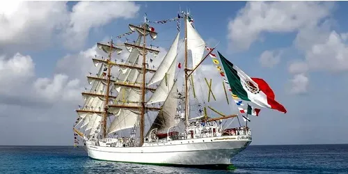 Live real-time tracking of military sail training ARM Cuauhtémoc from the Mexican Navy