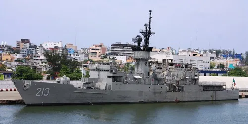 Live real-time tracking of military frigate ARM Guadalupe Victoria from the Mexican Navy