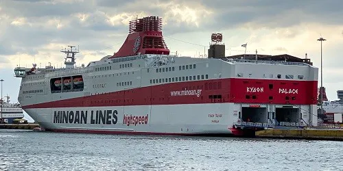 Live real-time cruise ferry tracking of Kydon Palace from Minoan Lines
