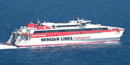 Live real-time cruise ferry tracking of Santorini Palace from Minoan Lines