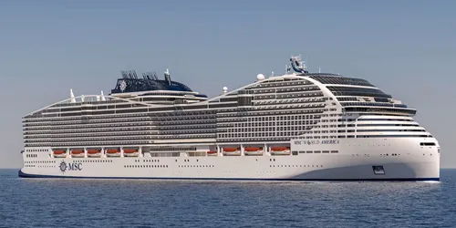 Live real-time ocean cruise ship tracking of MSC World America from MSC Cruises