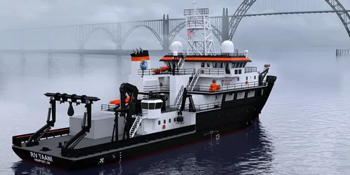 Live real-time research ship tracking of Taani from Oregon State University