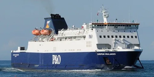 Live real-time cruise ferry tracking of European Highlander from P&O Ferries