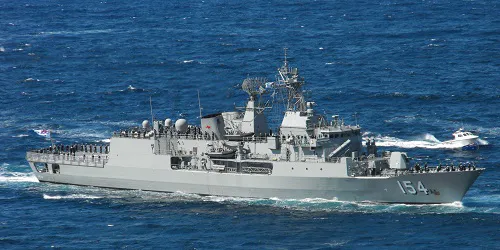 Live real-time military ship tracking of HMAS Parramatta from Royal Australian Navy