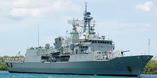 Live real-time military ship tracking of HMAS Stuart from Royal Australian Navy