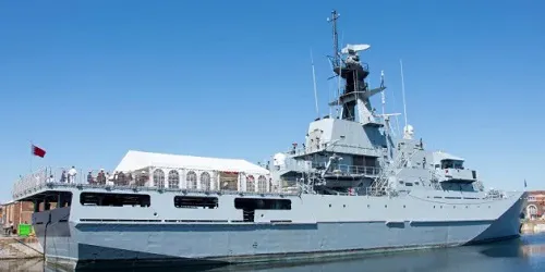 Live real-time tracking of military patrol ship RBNS Al-Zubaraa from the Royal Bahrain Naval Force