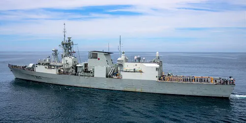 Live real-time military ship tracking of HMCS Calgary from Royal Canadian Navy