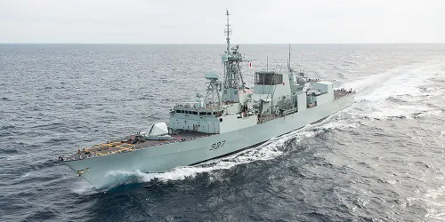 Live real-time military ship tracking of HMCS Fredericton from Royal Canadian Navy