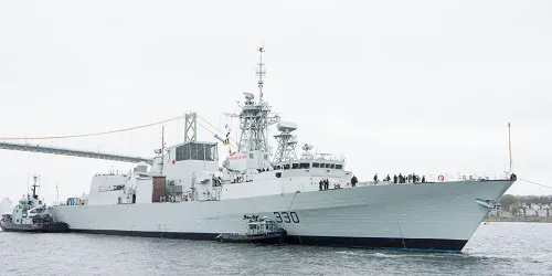 Live real-time military ship tracking of HMCS Halifax from Royal Canadian Navy