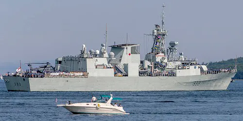Live real-time tracking of military frigate HMCS Toronto from the Royal Canadian Navy