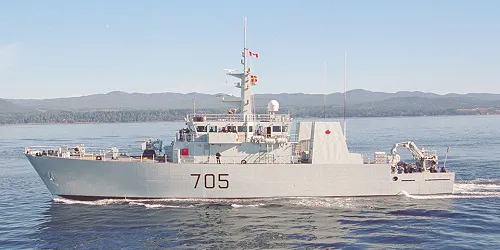 Live real-time tracking of military patrol ship HMCS Whitehorse from the Royal Canadian Navy