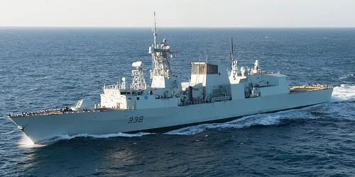 Live real-time tracking of military frigate HMCS Winnipeg from the Royal Canadian Navy