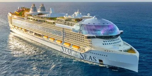 Live real-time ocean cruise ship tracking of Star of the Seas from Royal Caribbean International