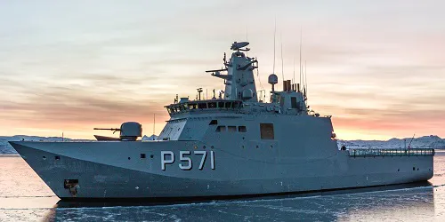 Live real-time tracking of military patrol ship Ejnar Mikkelsen from the Royal Danish Navy