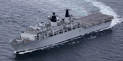 Live real-time tracking of military amphibious transport dock HMS Albion from the Royal Navy