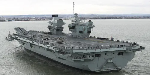 Live real-time tracking of military aircraft carrier HMS Prince of Wales from the Royal Navy