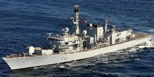 Live real-time military ship tracking of HMS Sutherland from Royal Navy