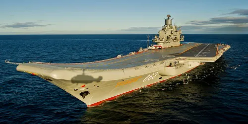 Live real-time tracking of military aircraft carrier Admiral Kuznetsov from the Russian Navy