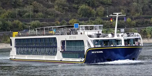 Live real-time river cruise ship tracking of Spirit of the Rhine from Saga Cruises