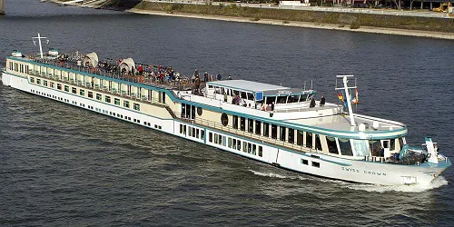Live real-time river cruise ship tracking of Swiss Crown from Scylla
