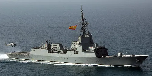Live real-time military ship tracking of Álvaro de Bazán from Spanish Navy