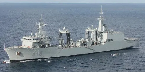 Live real-time tracking of military replenishment oiler Cantabria from the Spanish Navy
