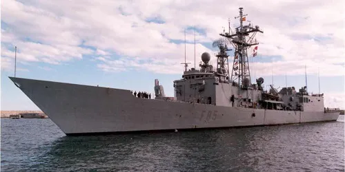Live real-time military ship tracking of Navarra from Spanish Navy