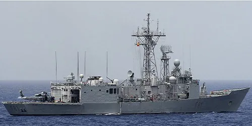 Live real-time military ship tracking of Santa María from Spanish Navy