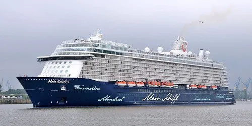Live real-time ocean cruise ship tracking of Mein Schiff 5 from TUI Cruises