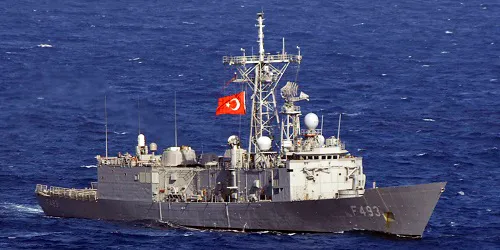 Live real-time tracking of military frigate TCG Gelibolu from the Turkish Navy