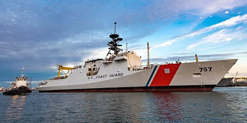 Live real-time tracking of military security cutter CGC Midgett from the United States Coast Guard