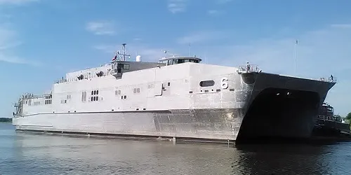 Live real-time tracking of military expeditionary fast transport USNS Brunswick from the United States Navy Military Sealift Command