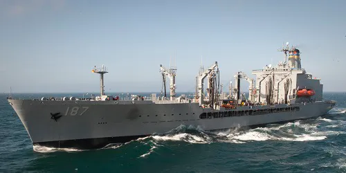 Live real-time tracking of military replenishment oiler USNS Henry J. Kaiser from the United States Navy Military Sealift Command